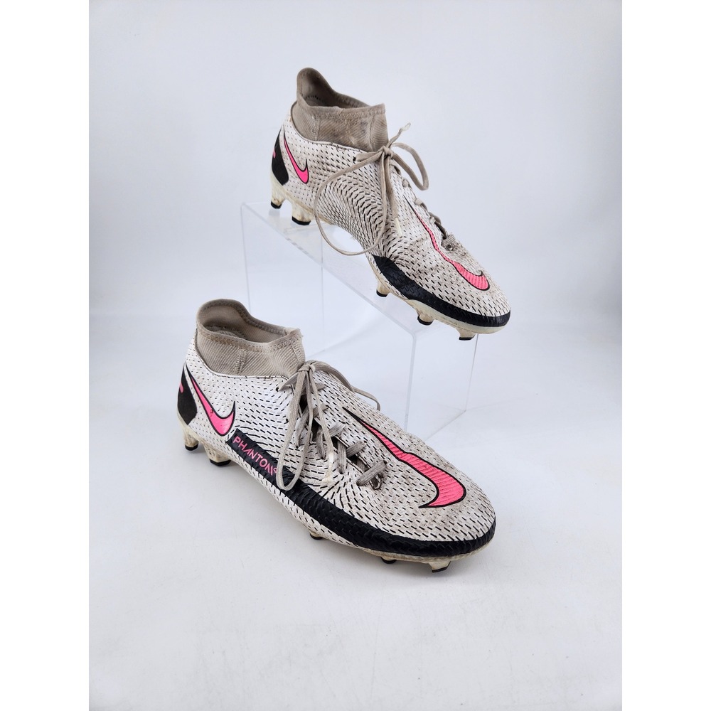 Nike Phantom GT‎ Academy DF MG Soccer Cleats Mens 7.5 White Pink Fair CW6667-160